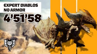 MHW SPEEDRUN DIABLOS EXPERT NO ARMOR [upl. by Leahcin]