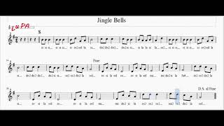 Jingle Bells  Flauto dolce  Note  Spartito  Karaoke  Canto  Instrumental  Musica [upl. by Kaule]