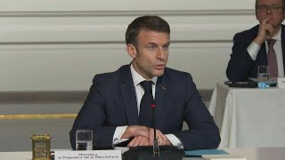 Macron affirme quun quotsursautquot des alliés de lUkraine est quotnécessairequot  AFP Extrait [upl. by Alasteir]