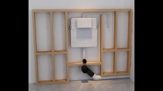 How To Install A Concealed Cistern  Back To The Wall  Mechnical Flushing [upl. by Gaylord]