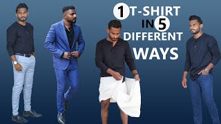 How to Wear OneTshirt in 5 Different Ways  Henley TShirt  DON brand  Mens Fashion Tamil [upl. by Eve]