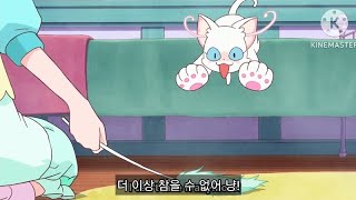 원더풀 프리큐어 34화  고양이 장난감에 반응하는 유키 [upl. by Elna]