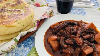 Polvo Guisado e Pãozinho na Frigideira com Manteiga de Alho …Delicia [upl. by Kamp]