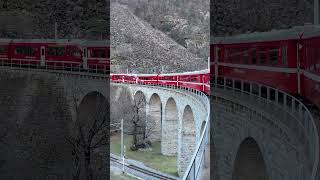 Bernina Express Train 🇨🇭 Tirano to St Moritz Switzerland stmoritz switzerland shorts [upl. by Anniram217]