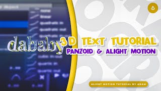 3D text using Panzoid amp Alight Motion  29 [upl. by Rumney]