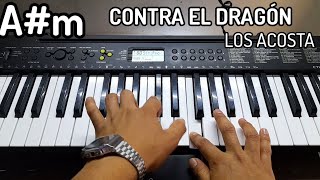 CONTRA EL DRAGON TECLADO TUTORIAL PIANO CUMBIA LOS ACOSTA [upl. by Olmsted556]