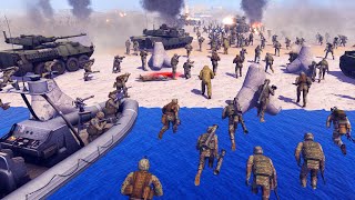 Modern US Army Invades Omaha Beach DDAY  Call to Arms Battle Simulator [upl. by Sidwohl]