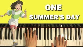 Spirited Away  One Summers Day Piano Tutorial Lesson [upl. by Sontag]