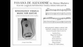 Pavana de Alexandre by Alonso Mudarra vihuela solo arranged for guitar [upl. by Bibbie812]