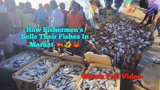 How Fishermans Selles Their Fishes in Market 🦐🐠🦀 marinerescue fishmarket market viralvideo [upl. by Bal]