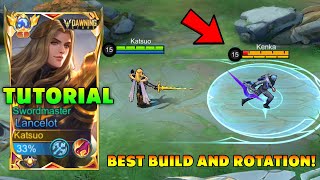 TUTORIAL LANCELOT SECRET BUILD AND ROTATION FOR LANCELOT 2024  EXPLAINED TUTORIAL [upl. by Varrian]