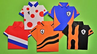 SHIRT VOUWEN van papier  Nederlands elftal  origami folding art [upl. by Nois231]