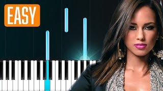 Alicia Keys  quotNo Onequot 100 EASY PIANO TUTORIAL [upl. by Frangos]