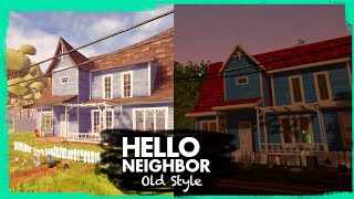 HELLO NEIGHBOR OLD STYLE FULL WALKTHROUGH  IN THE OF PREALPHA AND ALPHA 1 [upl. by Anrim]