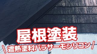 パラサーモシリコン（遮熱塗料）仕上げで屋根の塗り替え工事！東京都江戸川区218b［外壁塗装ラボ］ [upl. by Bandler]