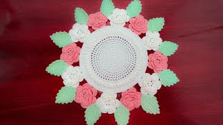 Centro de mesa con flores a crochet en 3D paso a paso primera parte [upl. by Charmane]