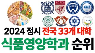 2024 식품영양학과 순위에 대해 알아보자 [upl. by Ttennej]