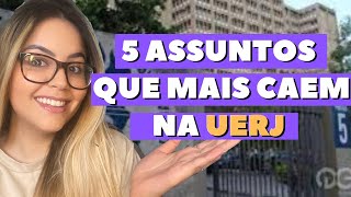 O QUE MAIS CAEM NA UERJ  TOP 5 ASSUNTOS VESTIBULAR DO RIO [upl. by Noiztneb443]