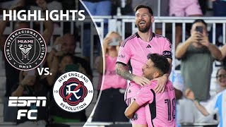 LIONEL MESSI HAT TRICK 😮 Inter Miami vs New England Revolution  MLS Highlights  ESPN FC [upl. by Atikcir571]