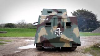 The A7V  German WWI replica tank  The Tank Museum [upl. by Ardnosak]