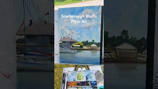 Plien Air painting  Scarborough Bluffs torontoartist pleinair scarboroughbluffs scarborough [upl. by Cogn]