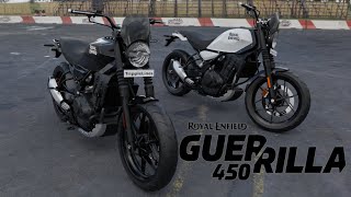 Royal Enfield Guerrilla 450  Black and White  4K [upl. by Ybbil]