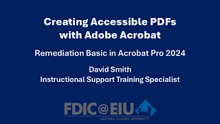 PDF Accessibility Remediation Basics Project [upl. by Nuahc]