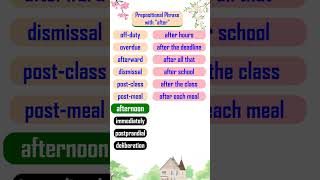 prepositional phrase with quotafterquot Part II prepositionalphrases englishlearning [upl. by Itnava]