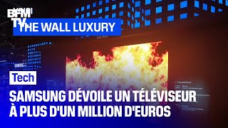 7 mètres de diagonale 8K 12 million deuros  Samsung dévoile un son gigantesque téléviseur [upl. by Nemrac]