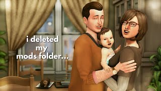 i DELETED my sims 4 mods folder [upl. by Nalek]