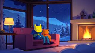 Happiness grows in quiet moments with fireplace🌸 Lofi Hip Hop Radio  Deep Focus [upl. by Haliek]