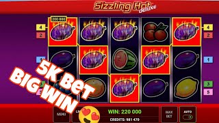 BIG WIN Sizzling Hot Deluxe 77777 Very Lucky [upl. by Lopez]