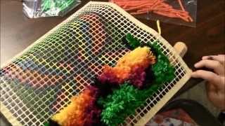 Latch Hooking  How to latch hook [upl. by Nunci]