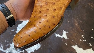 Tecovas Boots Ostrich  Mexican Bootmaker rebuilds Cowboy Boots bootmaker shoerepair asmr [upl. by Ynnos]