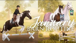 January Barn Routine II Horse Reveal Liberty Training Escaped Horse amp More II SSO RRP [upl. by Assener]