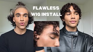 DETAILED LACE FRONT WIG INSTALL  Beginner Friendly Tutorial On Short Curly Wig [upl. by Neliak]