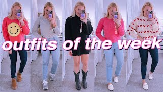 Pink Valentines Day Inspired Outfits Of The Week 🎀♥️🧸💌 preppy winter outfit ideas 2024 [upl. by Akemor]