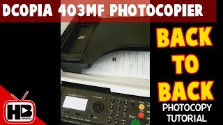 Photocopy paper back to back tutorial l D COPIA 403MF Photocopier [upl. by Hecht]