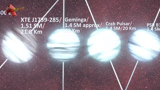 Pulsars vs Stellar Black Holes Size Comparison Exploring Neutron Stars [upl. by Salvay]