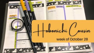 Hobonichi Cousin  setting up the week of October 28th  spooky season [upl. by Atalee]