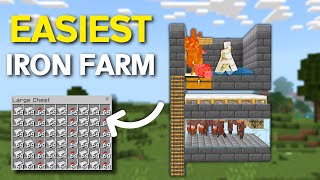 Easiest Iron Farm in 120 Minecraft Bedrock amp Pocket Edition WindowsConsolesMCPE [upl. by Eniak]