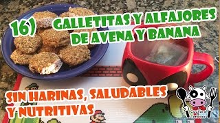 GALLETAS VEGANAS DE AVENA Y BANANA  Sin Harina  Saludables  Nutritivas [upl. by Udale708]