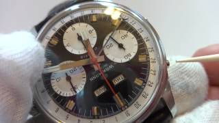 Vintage Wakmann triple calendar panda dial chronograph watch [upl. by Zoa]