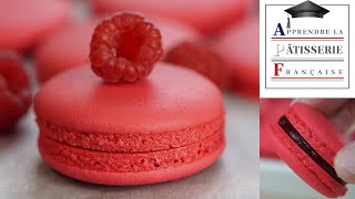 MACARON FRAMBOISE Comment faire des macarons framboise parfait 😍 [upl. by Leiand]