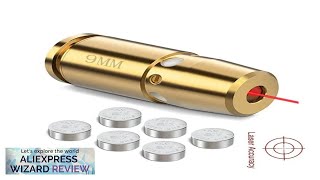 Optics Cartridge Red Dot Laser Bore Brass 9MM Bore Boresighter For Pistol Review [upl. by Ikcim]