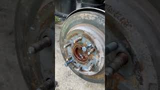 Chevrolet Silverado rear brake rotor removal 2021 [upl. by Ceevah]