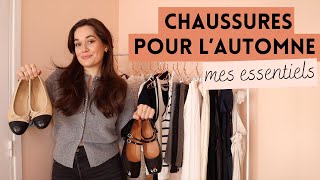 LES 6 BASIQUES CHAUSSURES POUR L AUTOMNE  Garde robe Capsule  Lauriane Villa [upl. by Ehudd]