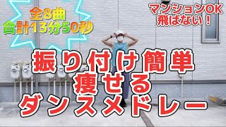 ジャンプ無し【痩せたいけど痩せない人向け】振り付け簡単痩せるダンスメドレー全13分超え🤩 [upl. by Martinez]