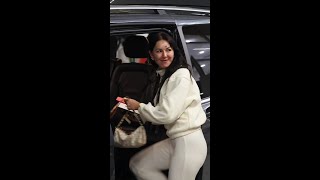 Anna Paul wears pimple patch as she arrives into airport [upl. by Ultann]