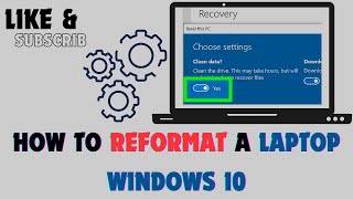 How to Reformat a Laptop Windows 10 [upl. by Lechar919]